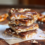 Caramel Pretzel Crack Bars