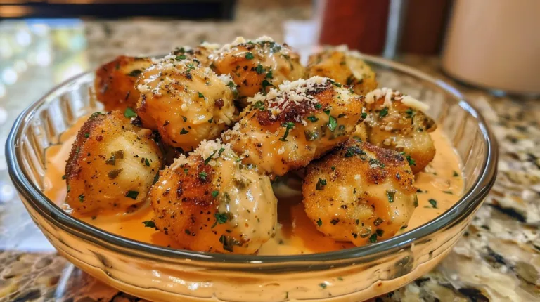Garlic Butter Chicken Bites with Parmesan Cream Sauce Recipe