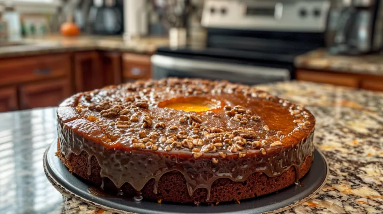 Praline Upside-Down Pumpkin Cake Recipe Delight
