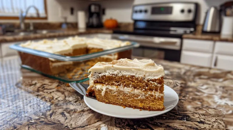 Pumpkin Spice Gooey Cake with Cream Cheese Frosting Recipe
