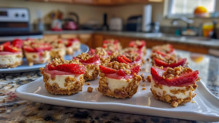 Strawberry Crunch Cheesecake Bites Recipe Delight