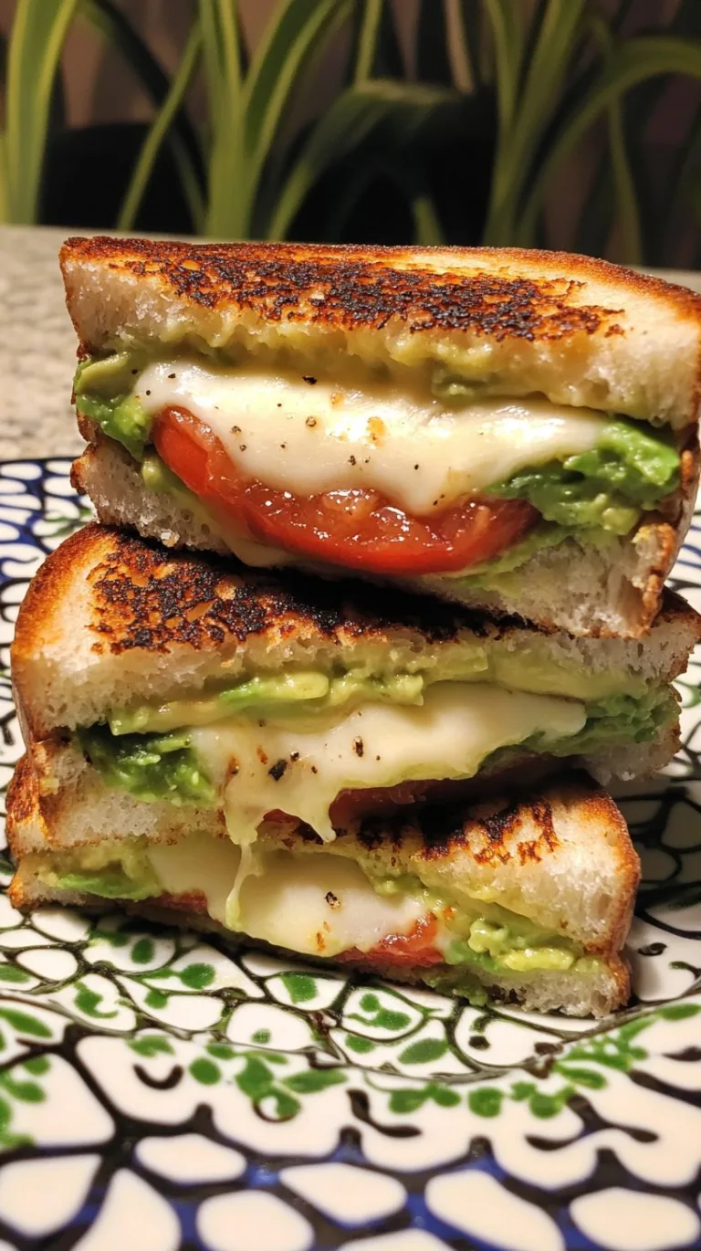 Avocado Mozzarella Tomato Grilled Cheese Recipe