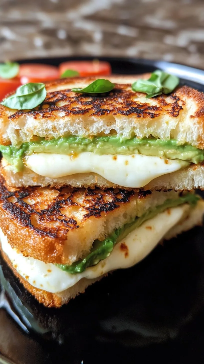 Avocado Mozzarella Tomato Grilled Cheese Recipe