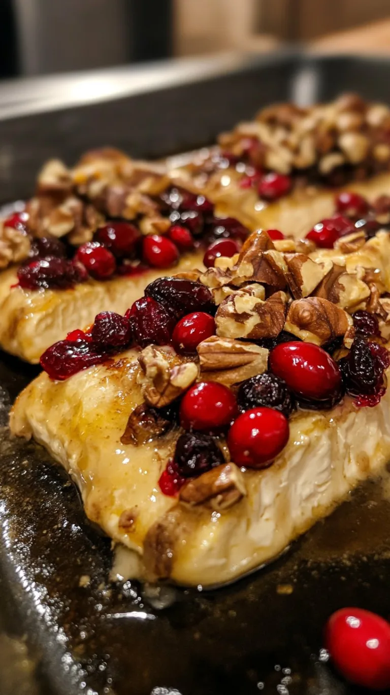 Baked Stuffed Brie with Cranberries and Walnuts Recipe