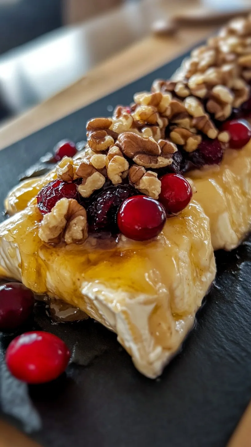 Baked Stuffed Brie with Cranberries and Walnuts Recipe