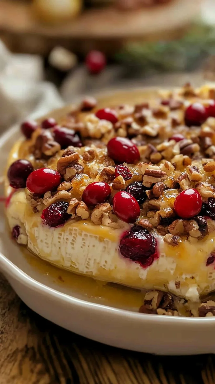 Baked Stuffed Brie with Cranberries and Walnuts Recipe