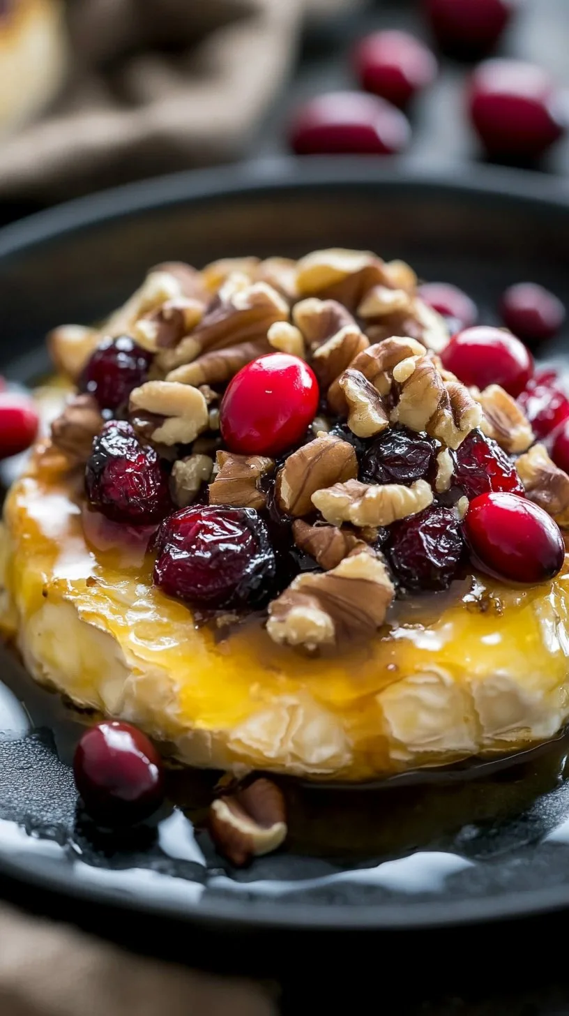 Baked Stuffed Brie with Cranberries and Walnuts Recipe