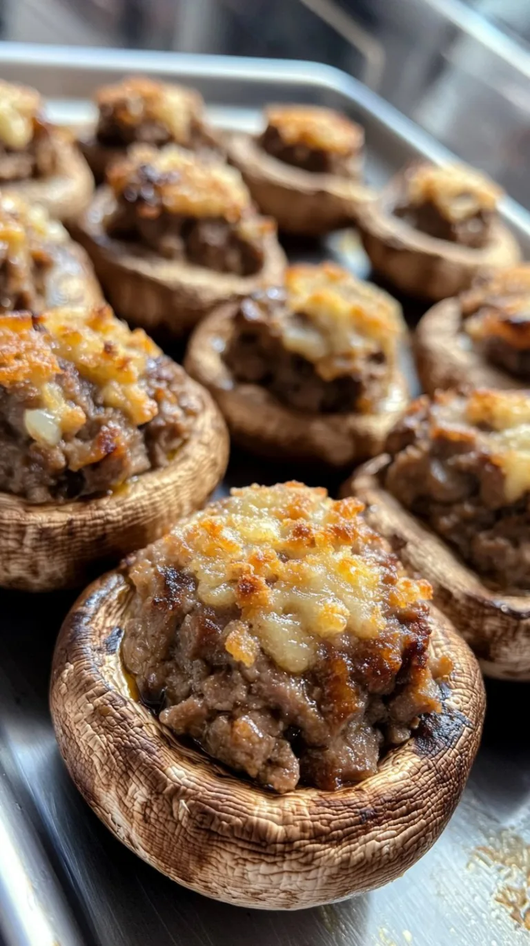 Beef-Stuffed Mushrooms Recipe: A Delicious Appetizer