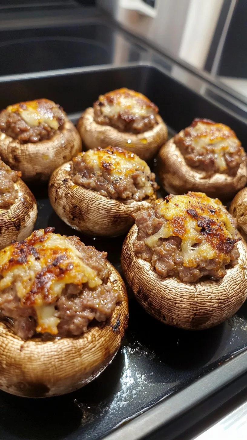 Beef-Stuffed Mushrooms Recipe: A Delicious Appetizer