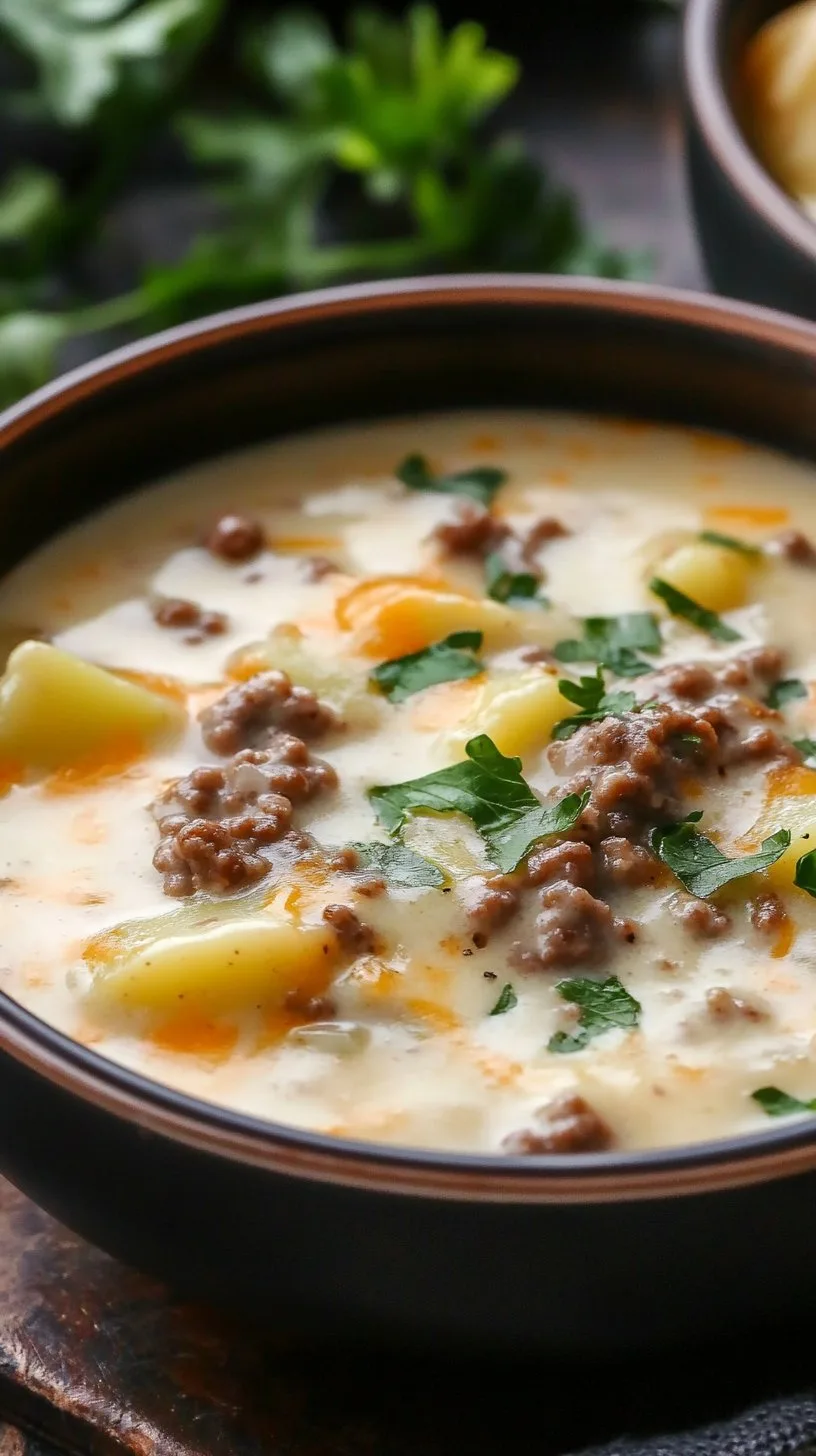 Cheesy Hamburger Potato Soup Recipe: Perfect Comfort Food