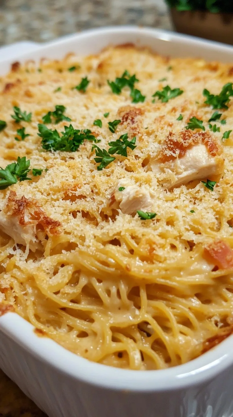 Chicken Spaghetti Casserole Recipe for Dinner