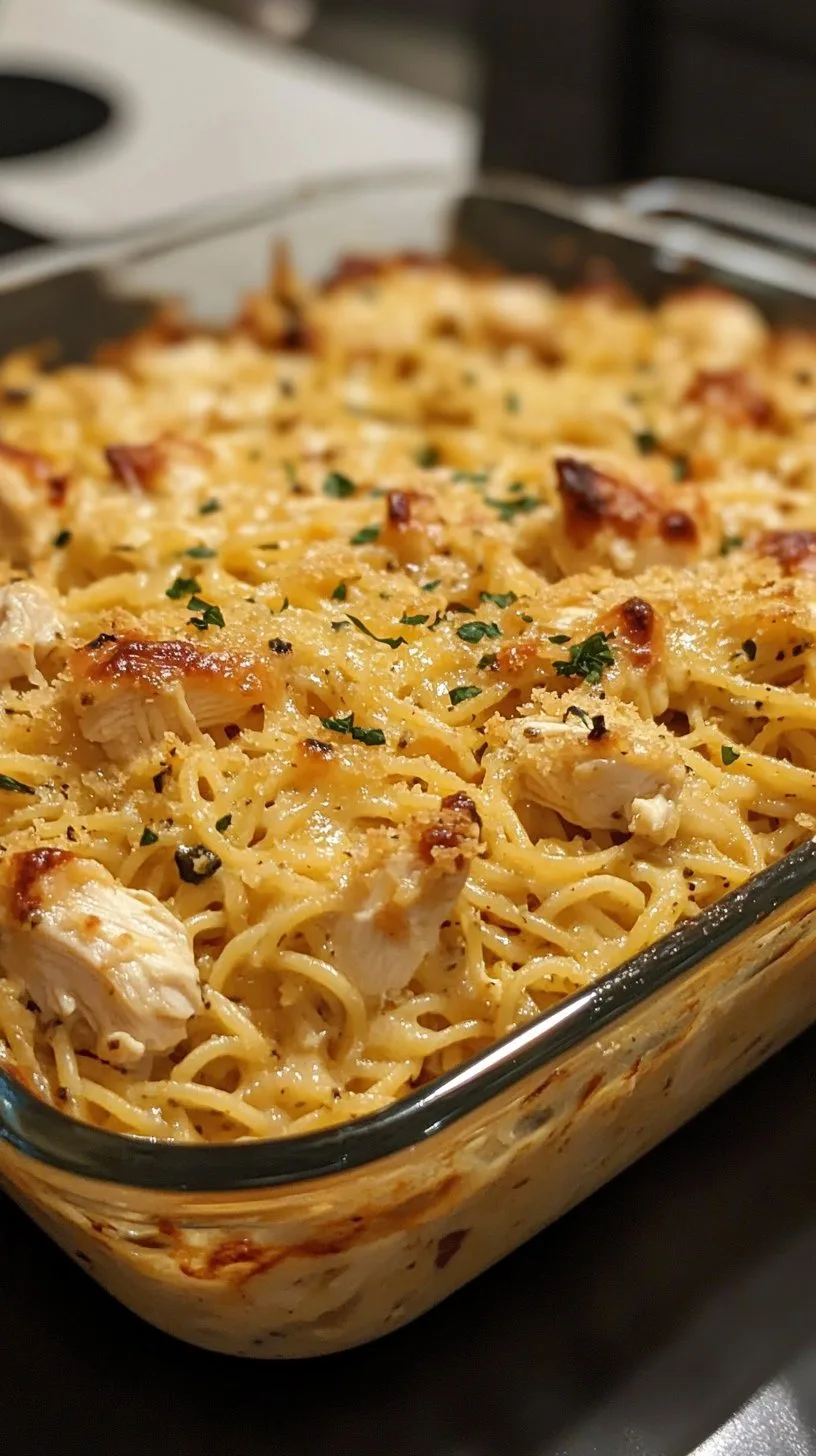 Chicken Spaghetti Casserole Recipe for Dinner