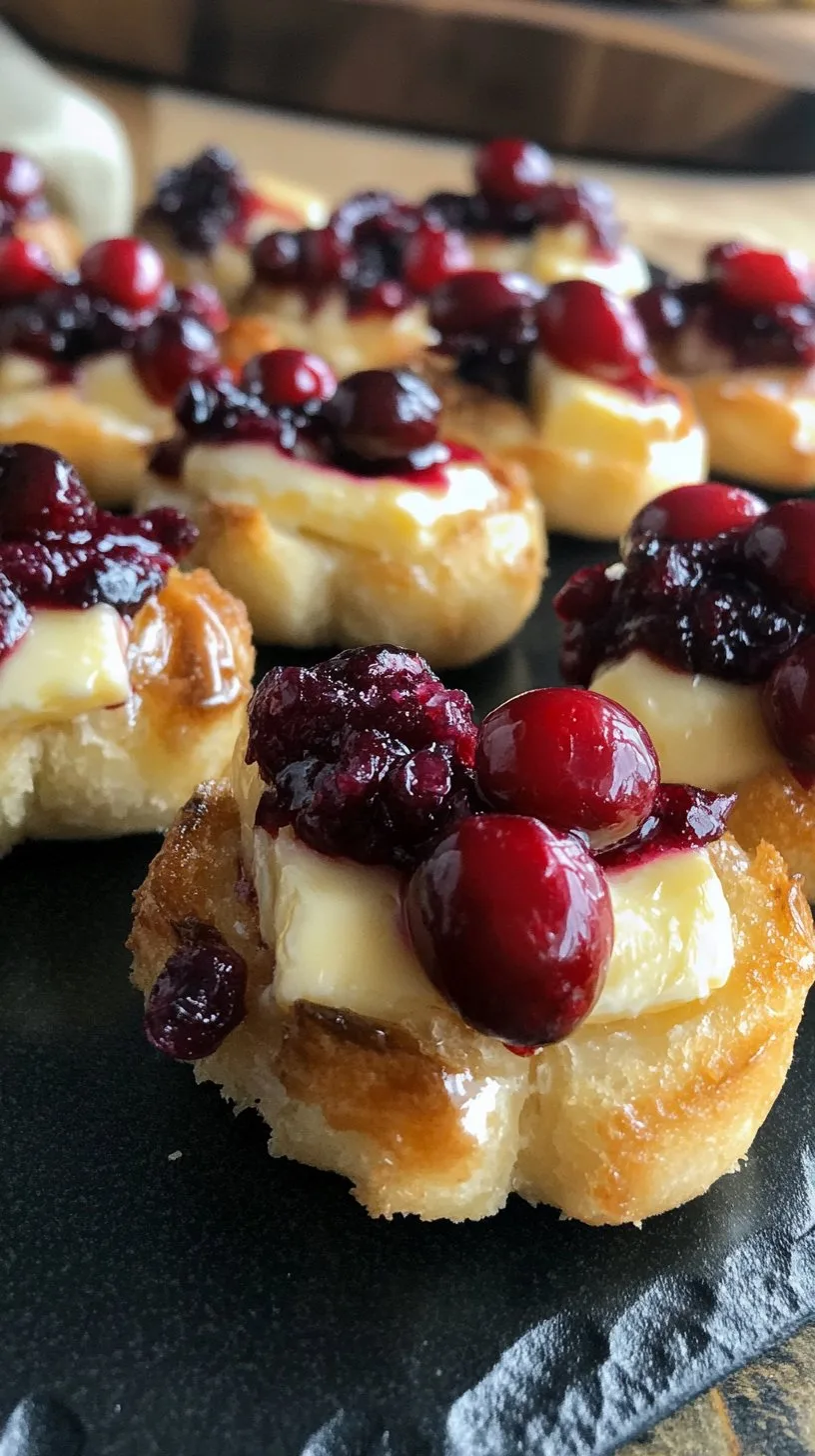 Cranberry Brie Bites: Perfect Holiday Appetizer