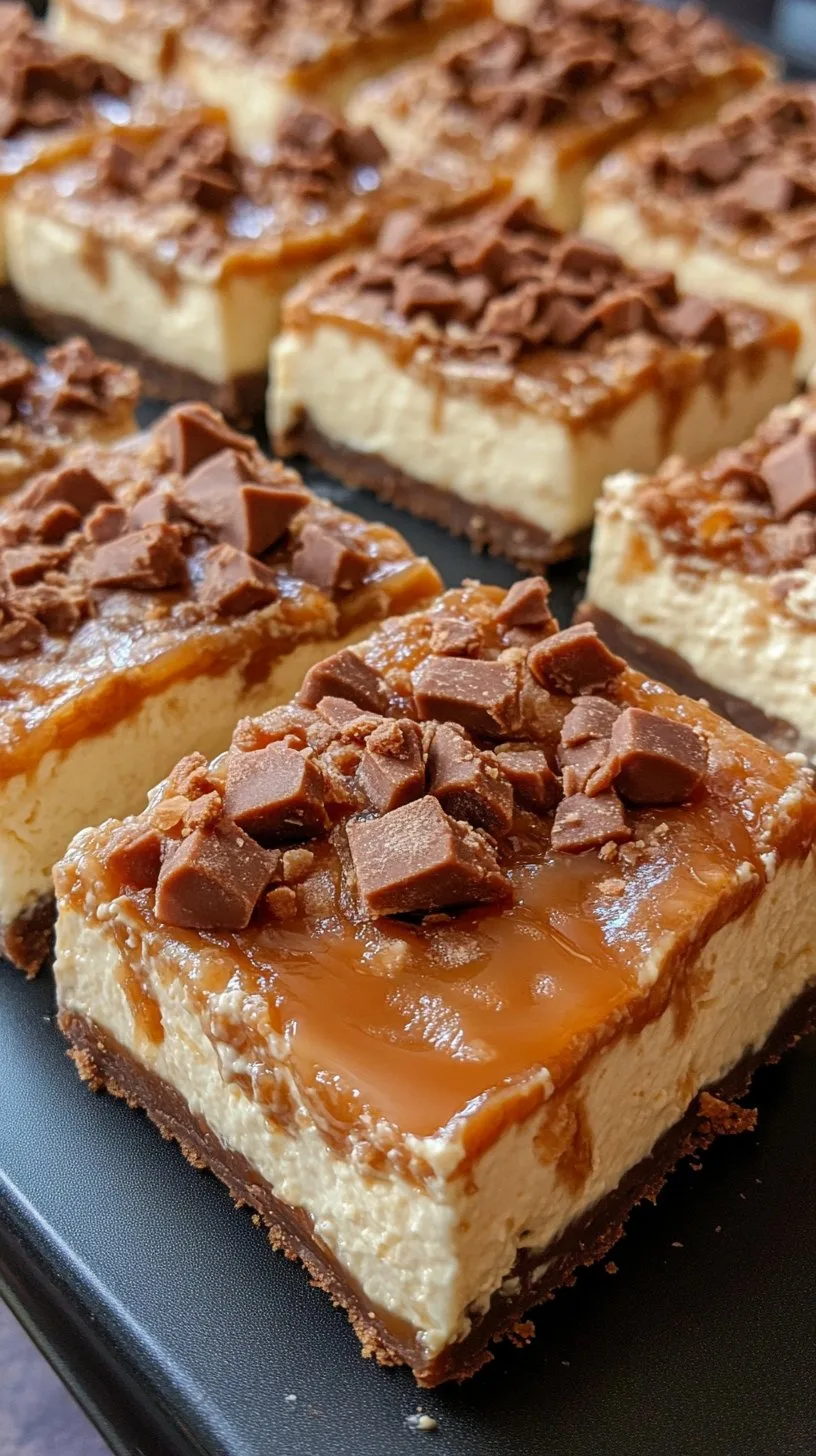 Creamy Caramel Cheesecake Squares Recipe