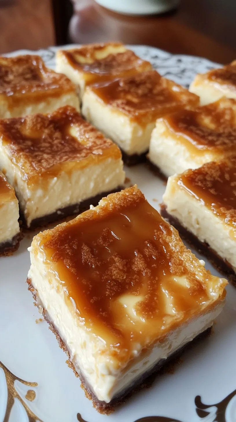 Creamy Caramel Cheesecake Squares Recipe