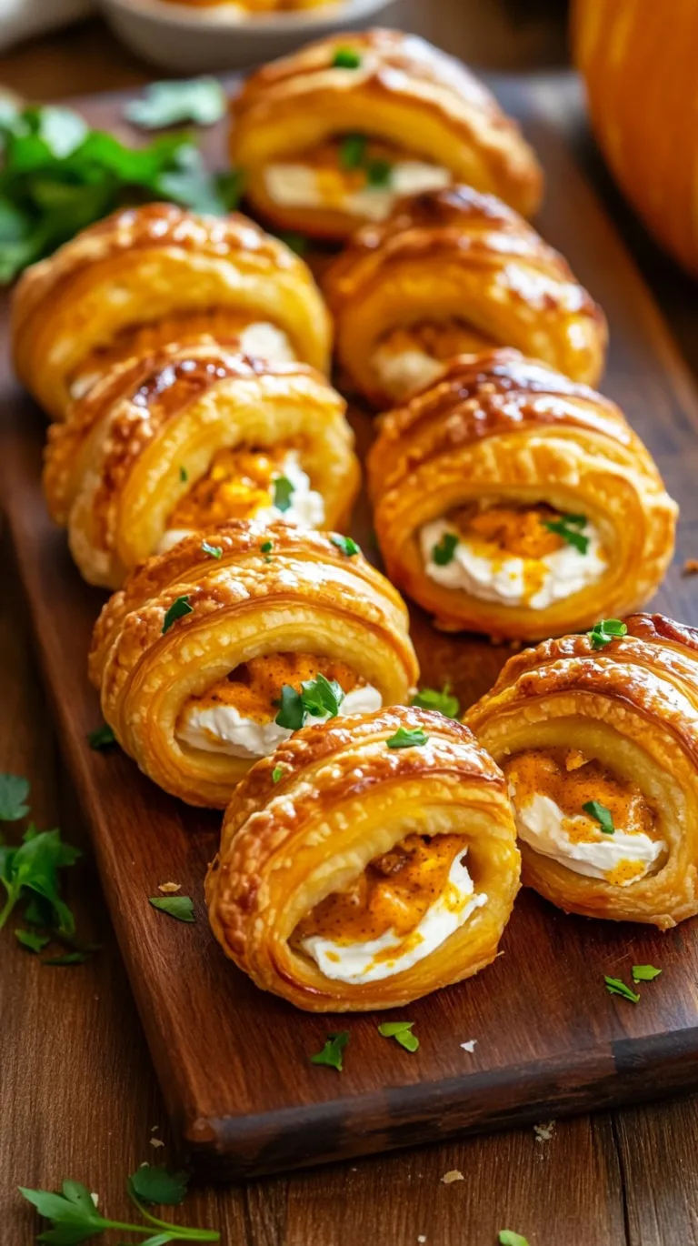 Crescent Pumpkins with Cream Cheese and Pumpkin Pie Filling