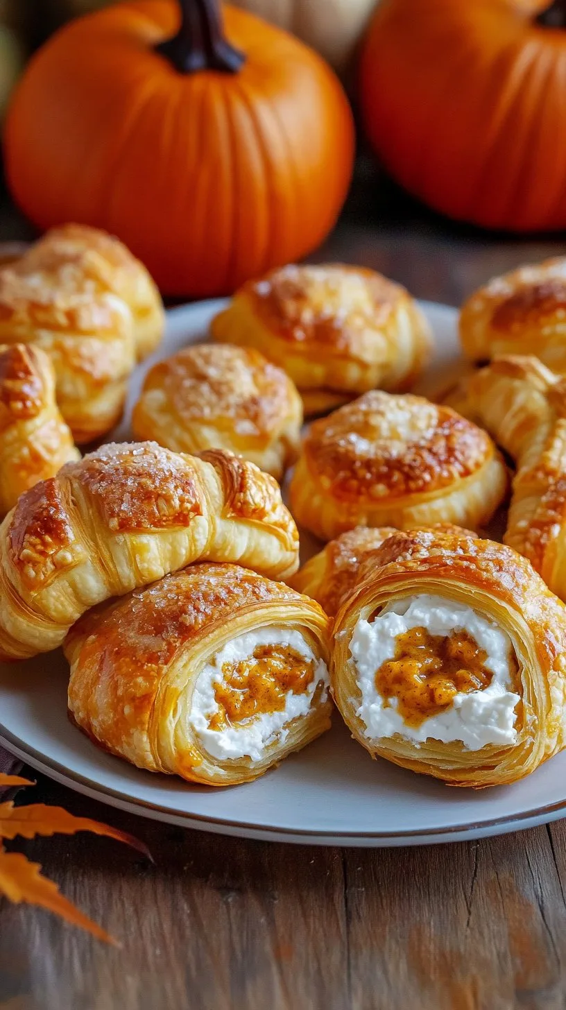 Crescent Pumpkins with Cream Cheese and Pumpkin Pie Filling