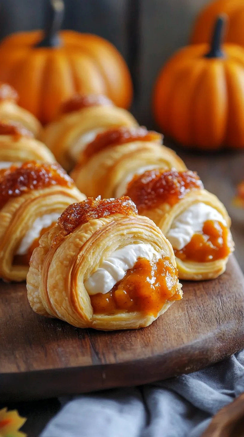 Crescent Pumpkins with Cream Cheese and Pumpkin Pie Filling