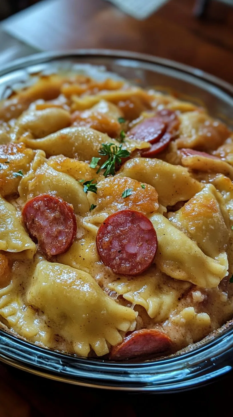 Crockpot Pierogi Casserole With Kielbasa Recipe Frida s Taqueria