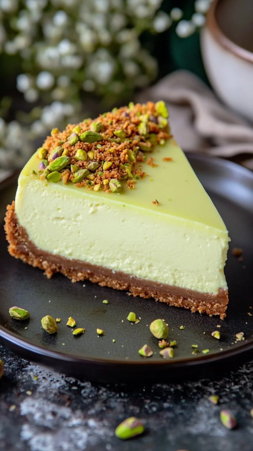 Decadent Pistachio Cream Cheesecake Recipe