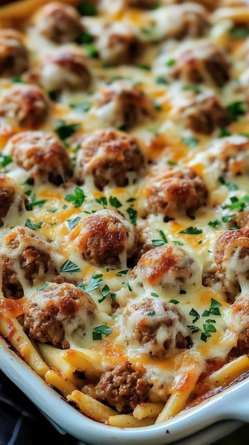 Dump and Bake Meatball Casserole Recipe