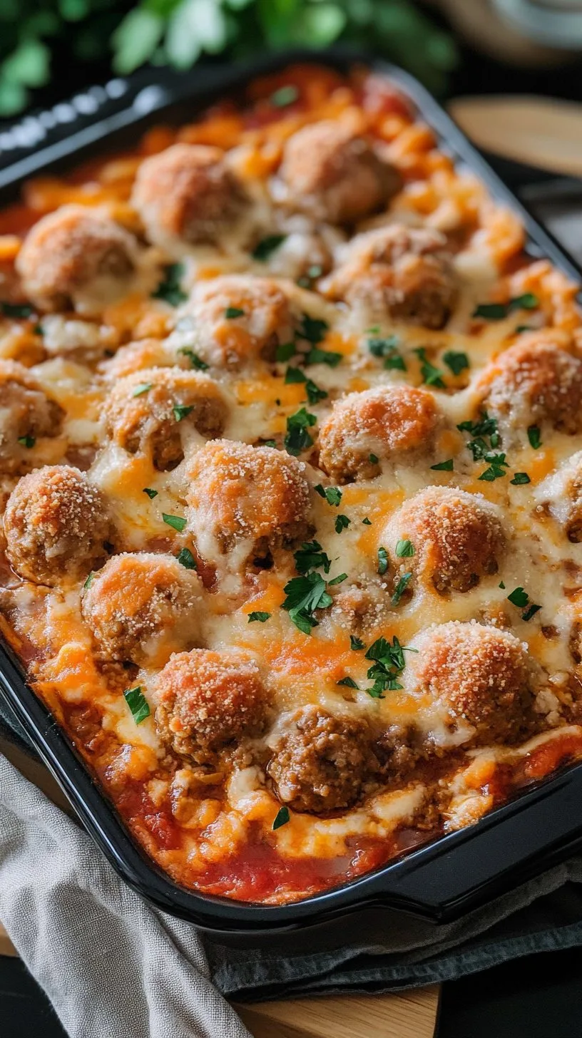 Dump and Bake Meatball Casserole Recipe