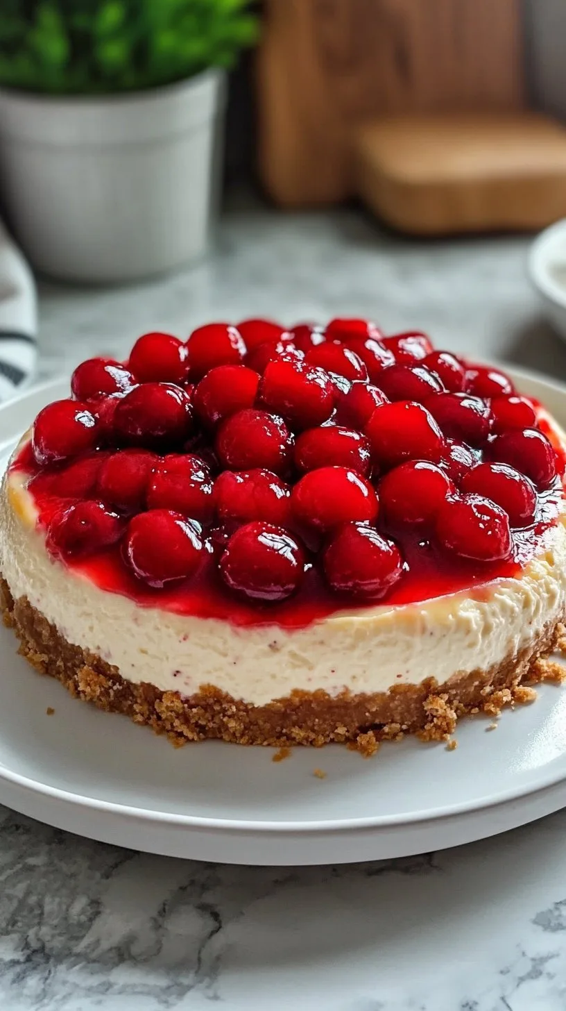 Easiest No Bake Cherry Cheesecake Recipe