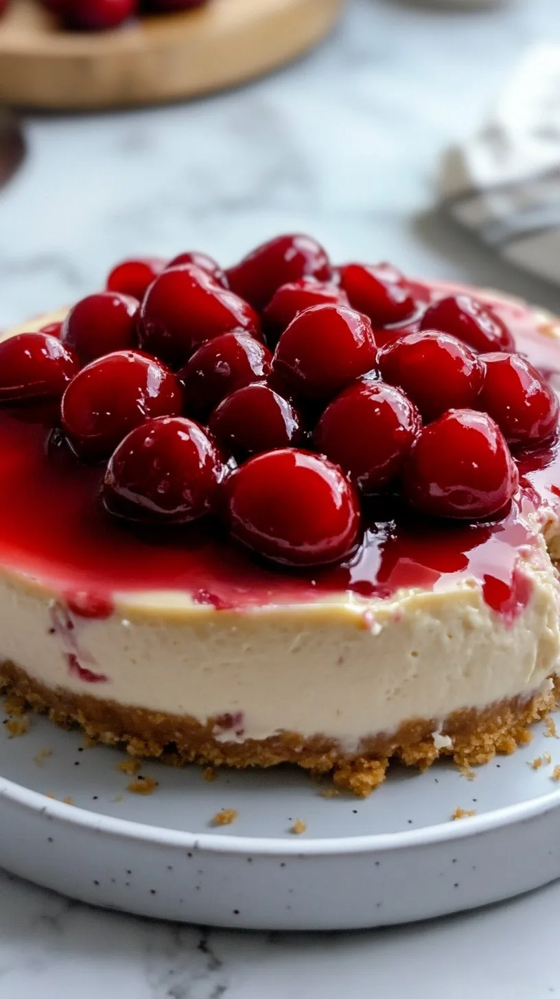 Easiest No Bake Cherry Cheesecake Recipe