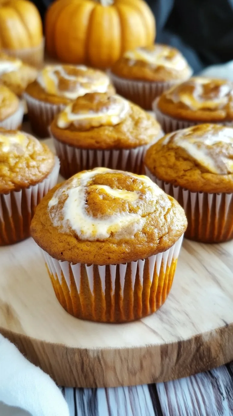 Fluffy Pumpkin Cream Cheese Swirl Muffins Recipe