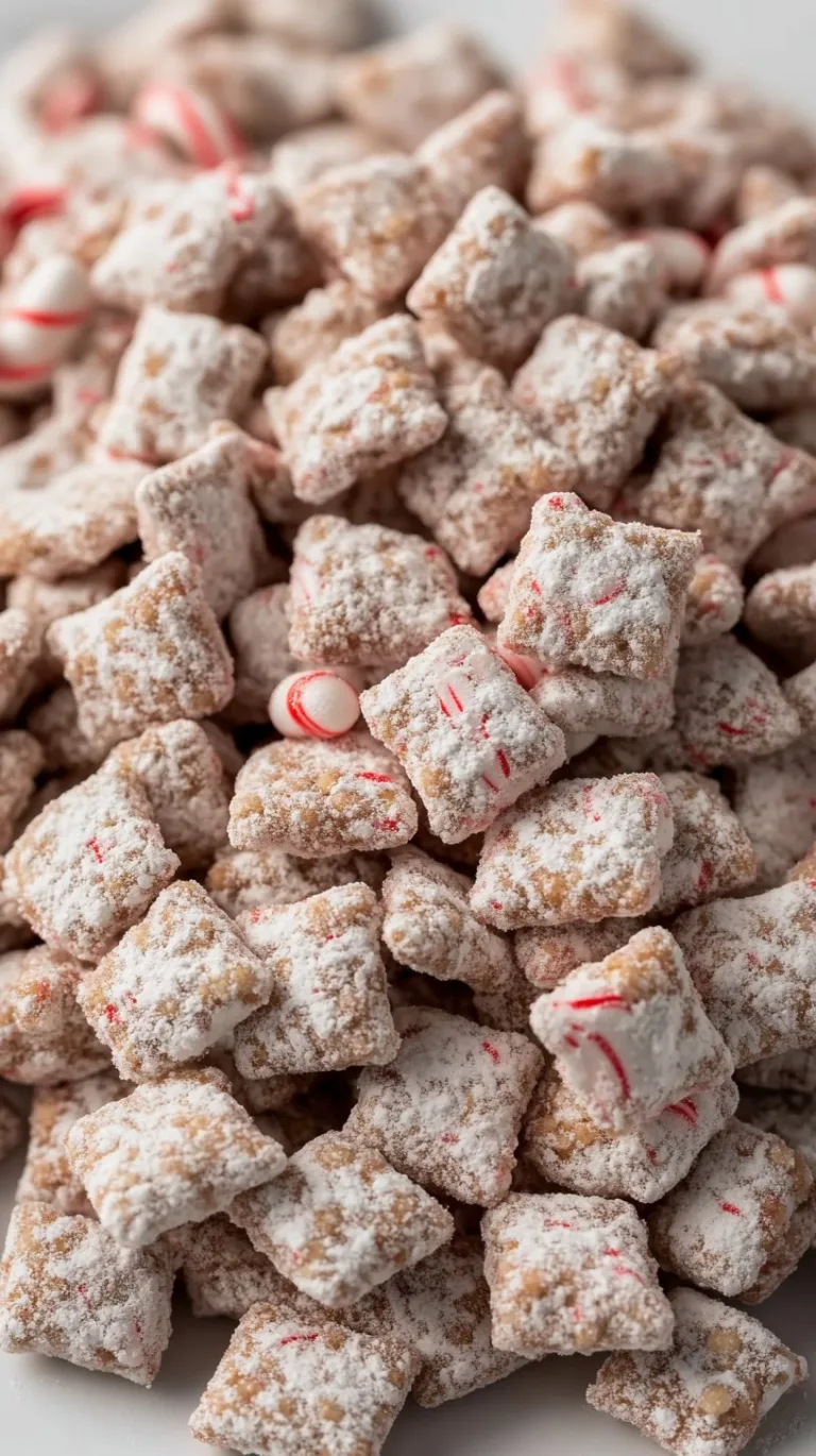 Holiday Peppermint Candy Cane Puppy Chow Recipe