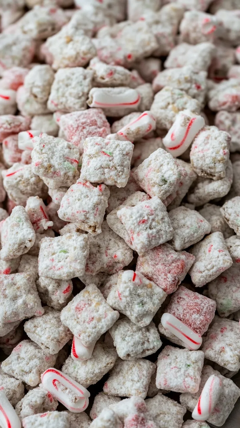 Holiday Peppermint Candy Cane Puppy Chow Recipe