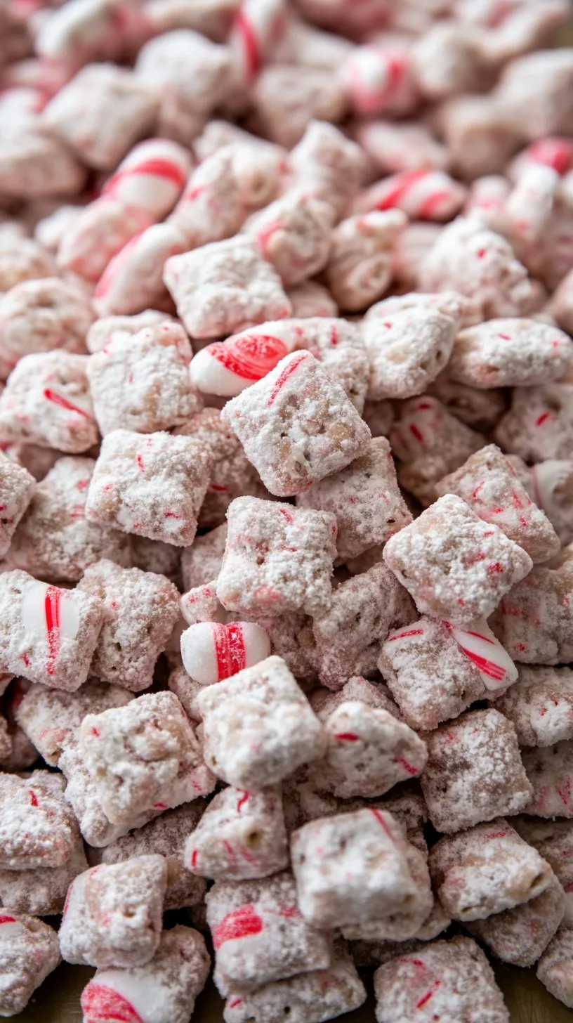 Holiday Peppermint Candy Cane Puppy Chow Recipe