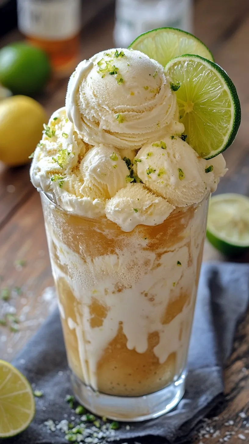 Lemon Lime Ice Cream Float Recipe - Refreshing Dessert