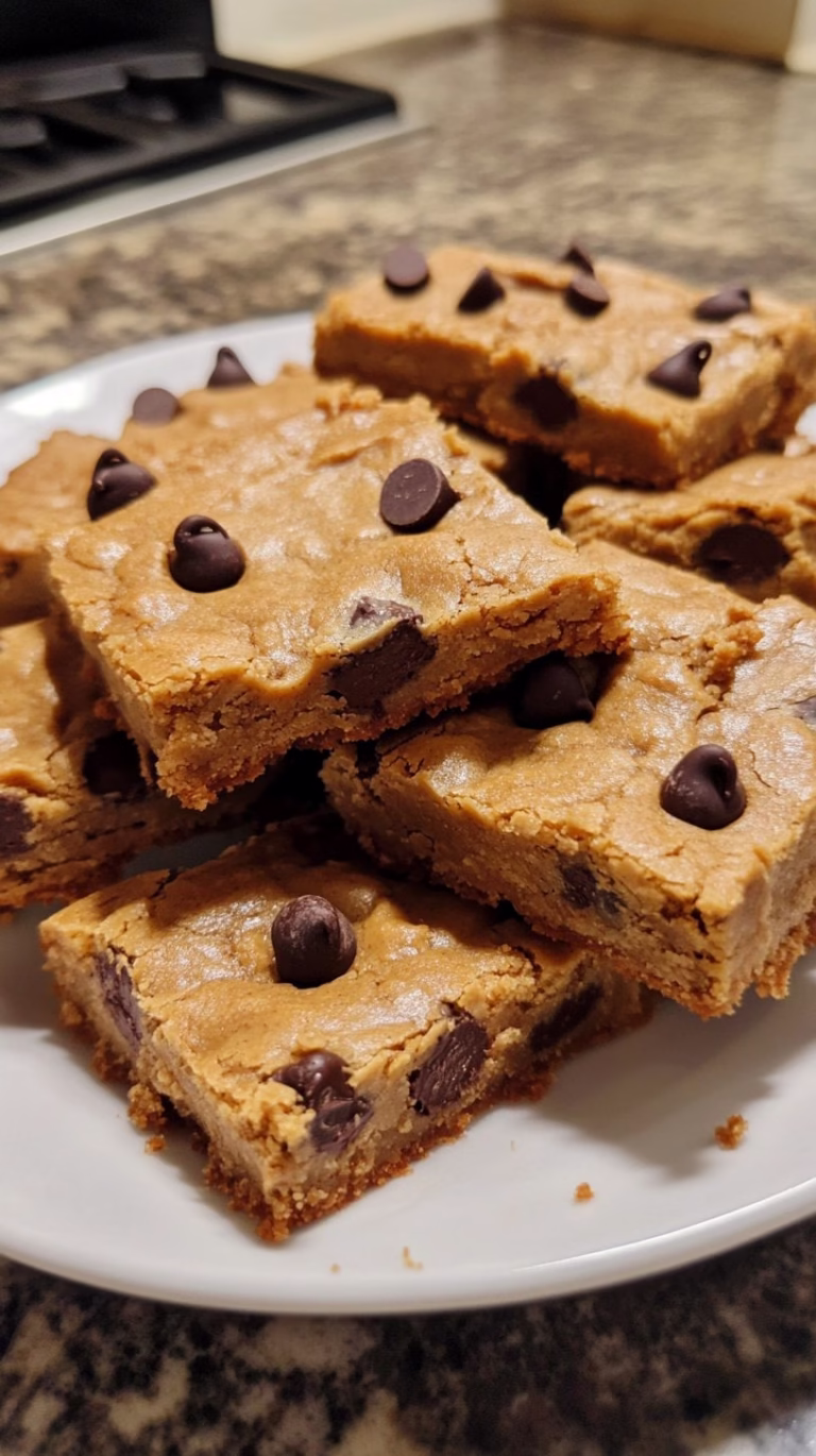 Peanut Butter Chocolate Chip Cookie Bars Recipe