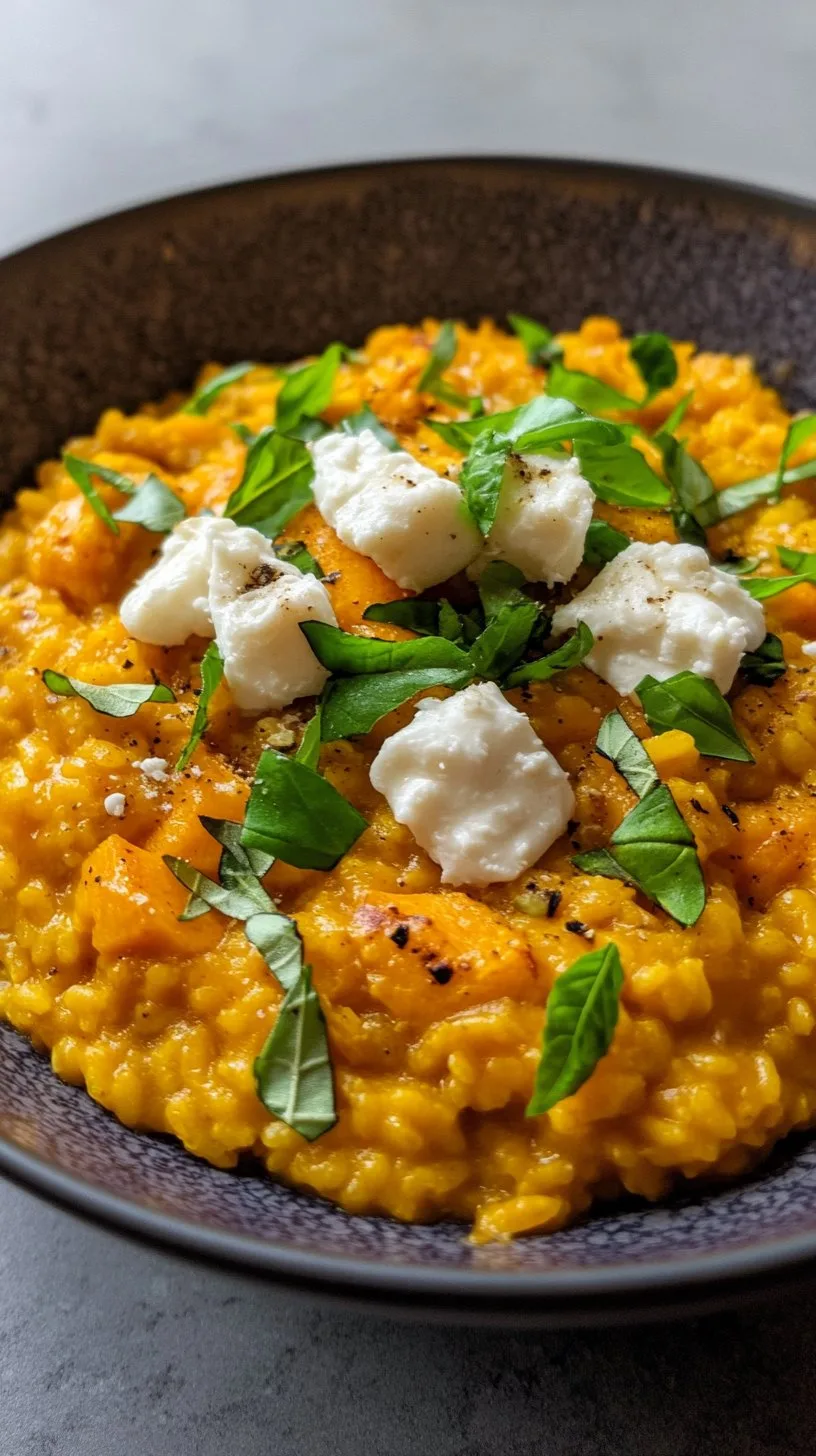 Pumpkin Risotto with Goat Cheese Recipe