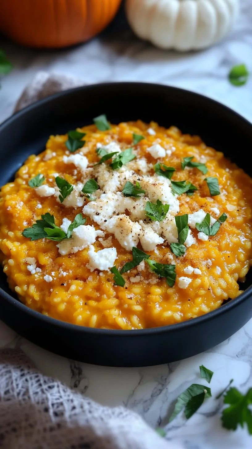 Pumpkin Risotto with Goat Cheese Recipe