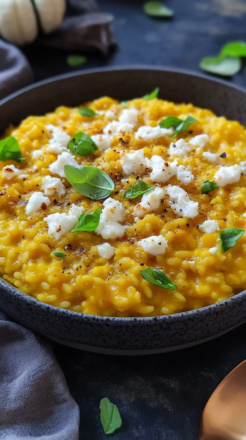 Pumpkin Risotto with Goat Cheese Recipe