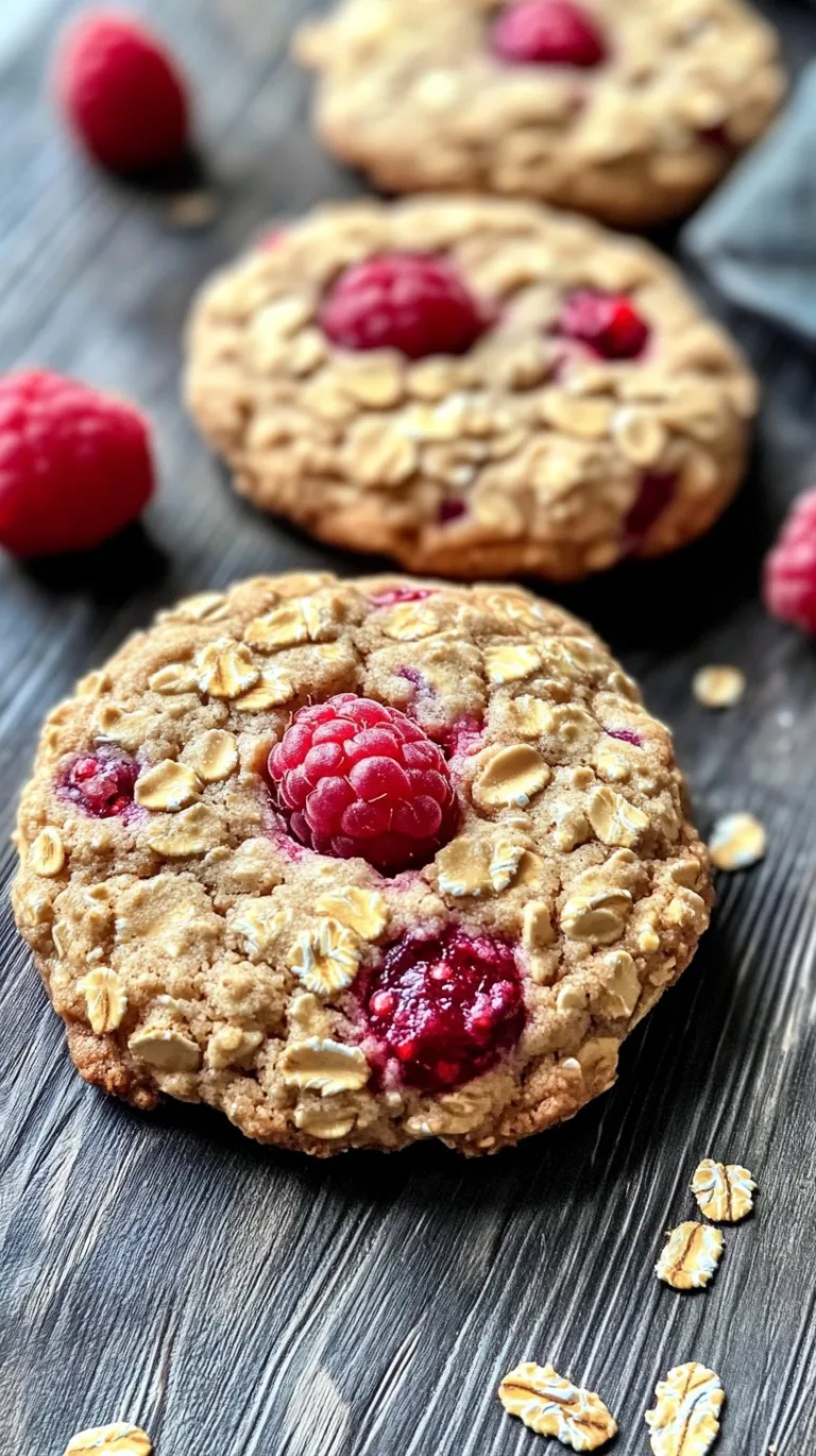 Raspberry Almond Oat Breakfast Cookies Recipe