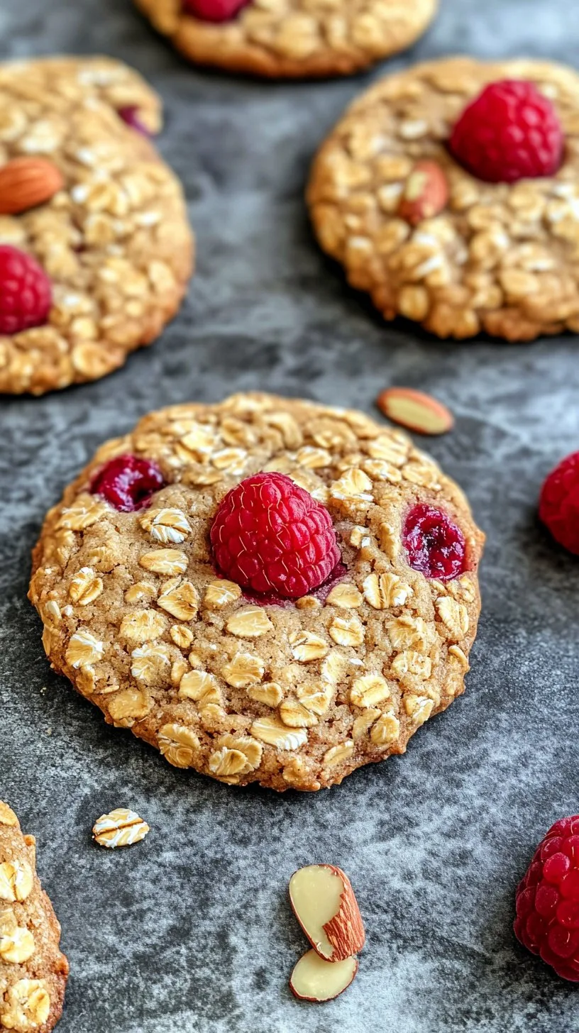 Raspberry Almond Oat Breakfast Cookies Recipe