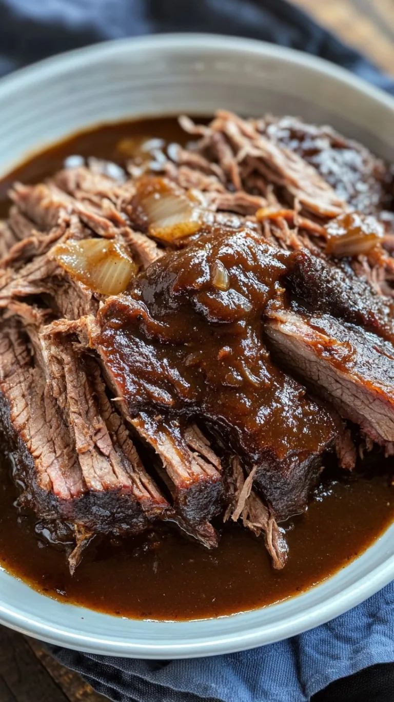 Slow Cooker Beef Brisket & BBQ Sauce Recipe