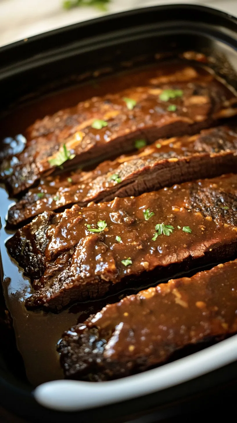 Slow Cooker Beef Brisket & BBQ Sauce Recipe