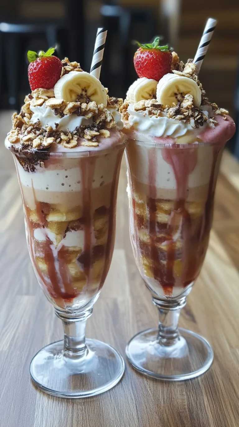 Ultimate Banana Split Milkshakes Recipe Guide