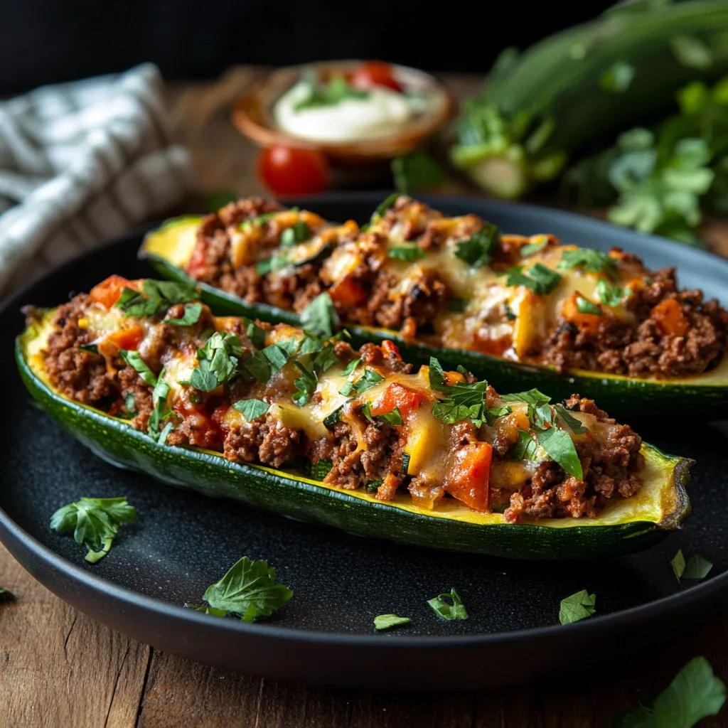 Beef Stuffed Zucchini Boats Recipe: Delicious & Nutritious