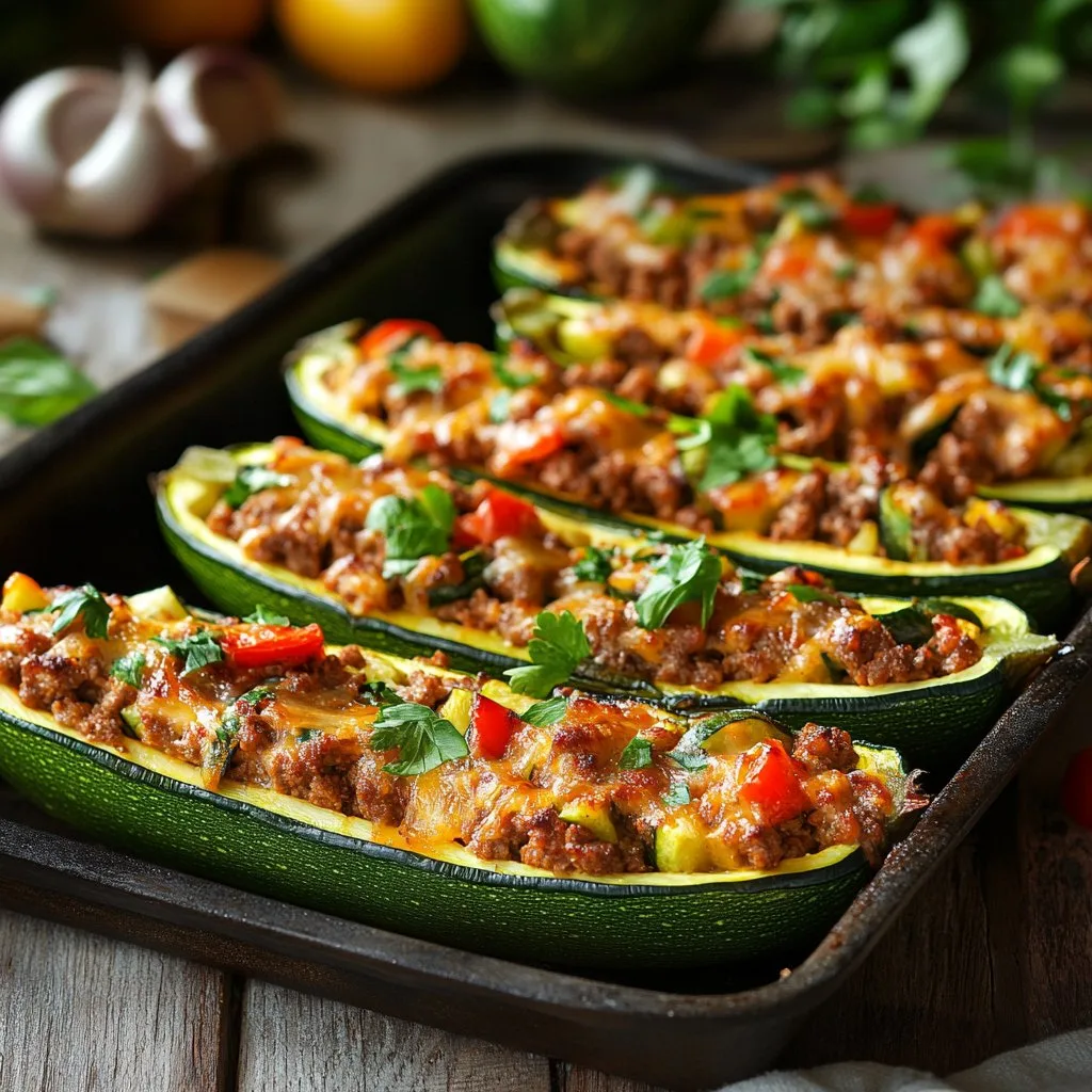 Beef Stuffed Zucchini Boats Recipe: Delicious & Nutritious