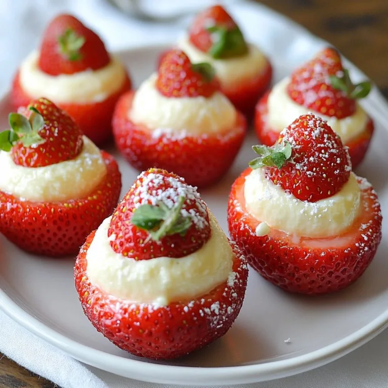 Cheesecake Deviled Strawberries Recipe Delight