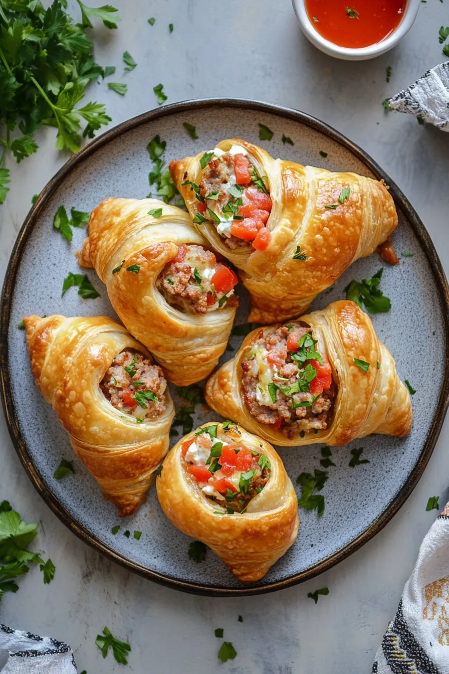 Rotel Sausage & Cream Cheese Crescents Recipe