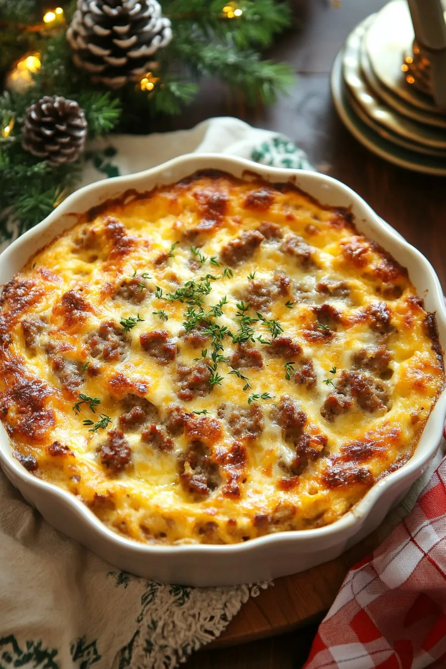 Christmas Breakfast Sausage Casserole Recipe