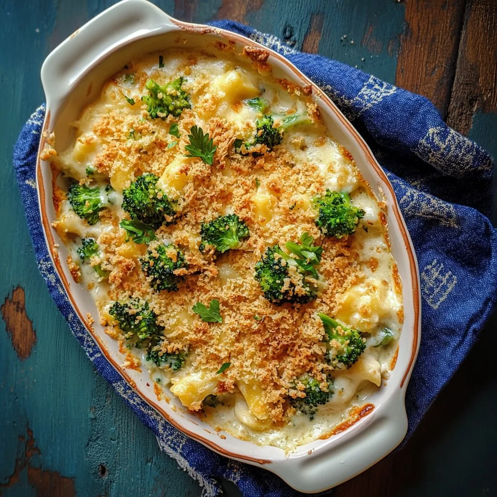 Leftover Turkey Broccoli Cheesy Casserole Recipe