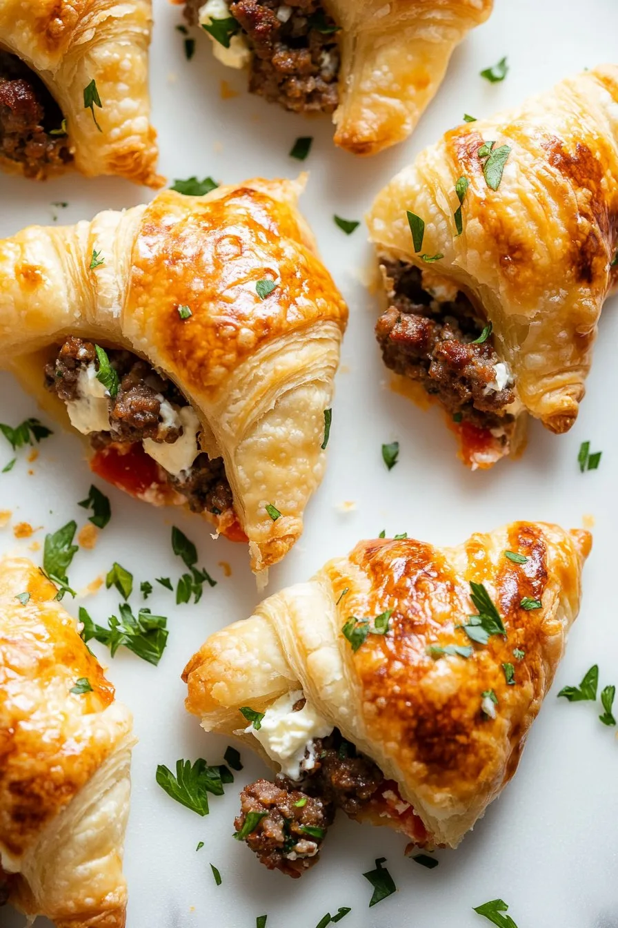 Rotel Sausage & Cream Cheese Crescents Recipe