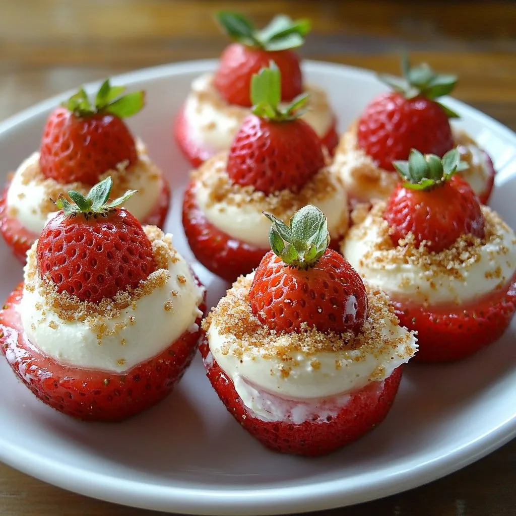 Cheesecake Deviled Strawberries Recipe Delight